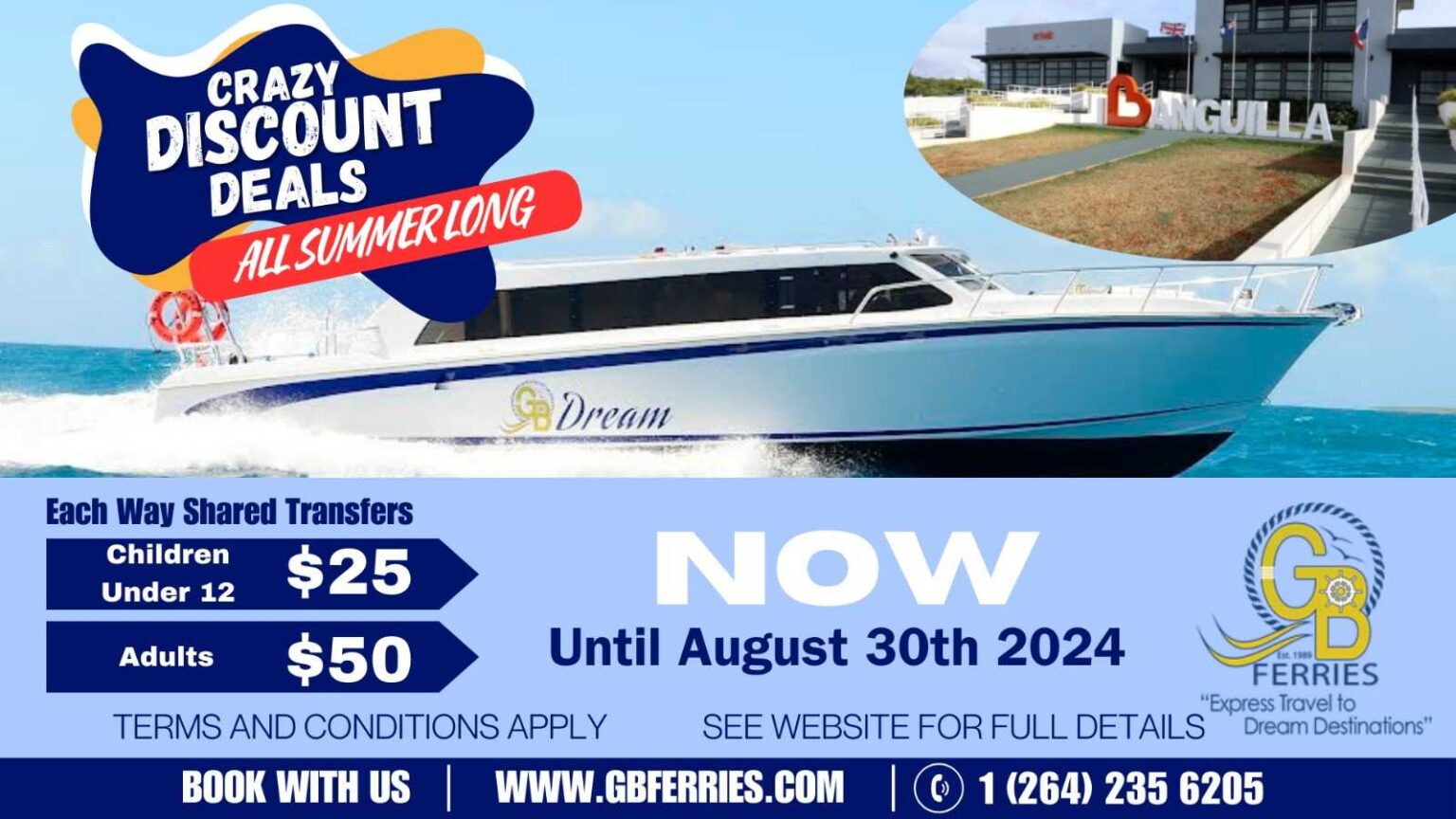 GB Ferries - Anguilla Ferry & St. Maarten Airport Transfers